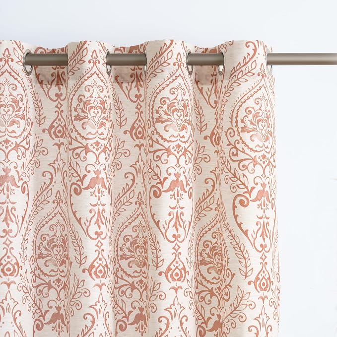 Linen Curtains 40 inch Length for Small Windows, Light Filtering Semi Sheer - Image 9