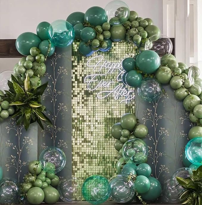 12 Inch Retro Olive Green Balloons, Baby Shower, Graduate Party Decorations - Image 4