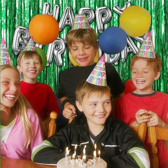 20 Pack Green Streamers Backdrop Jungle Party Decorations Foil Fringe Backdrop - Image 5
