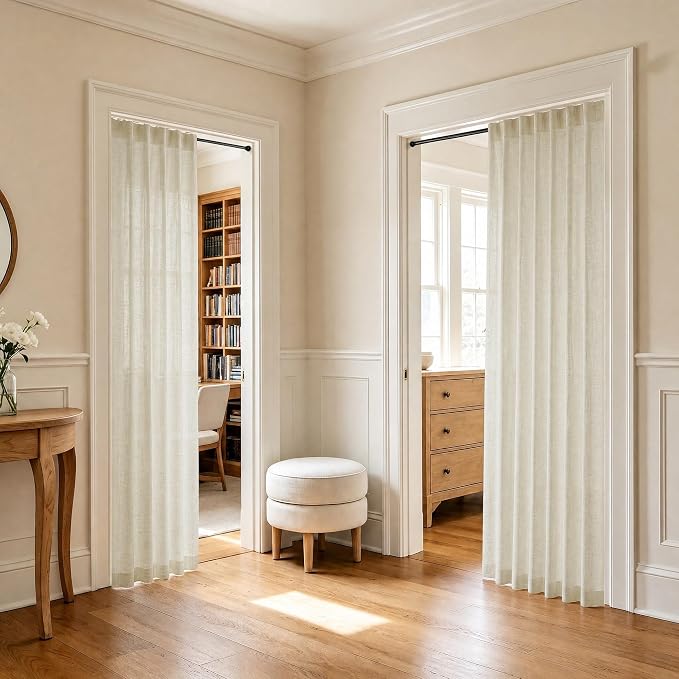 Birch Beige Linen Curtains 80 Inch Length - Image 6
