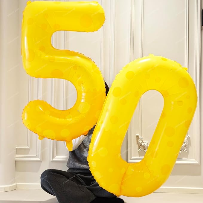40in Yellow Polka Dot Number 5 Helium Foil Polyester Film Balloon Digital 5 | - Image 5