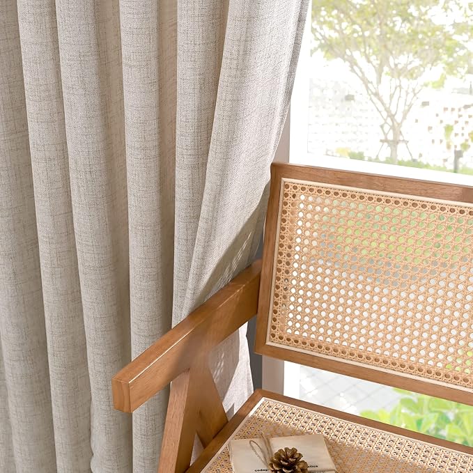 YoungsTex Natural Linen Curtains 38 Inch Width - Image 9