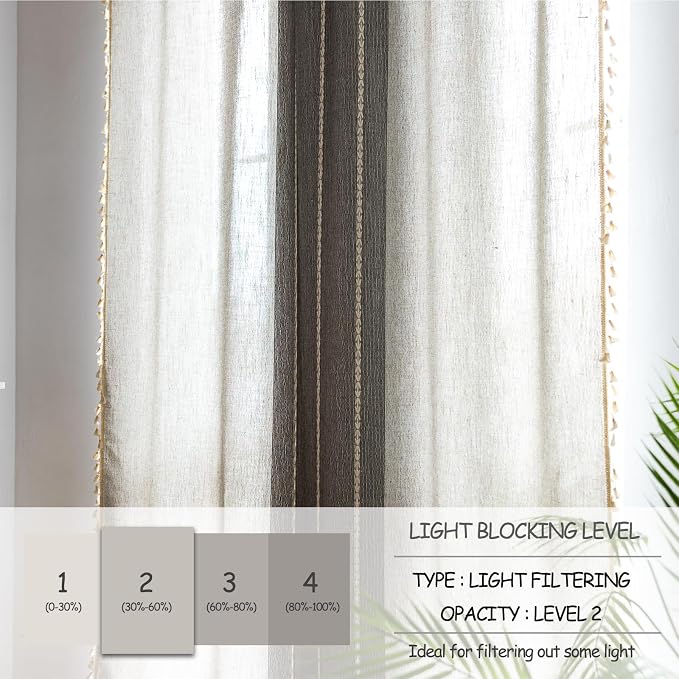 Sutuo Home Boho Curtains 108 inch - Image 4