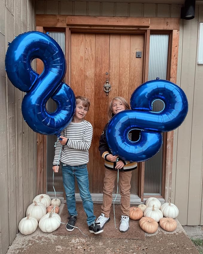Blue Number 8 Balloon 40 Inch - Image 4