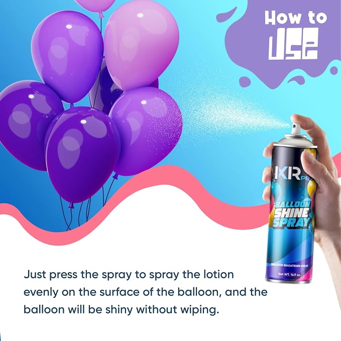 Balloon Shine Spray No Need Towel or Gloves, Instant High Shine Gloss Brite - Image 4