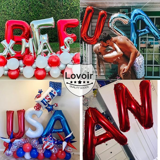 Lovoir 40 Inch Large Red Letter M Balloons Big Size Jumbo Mylar Foil Helium - Image 7