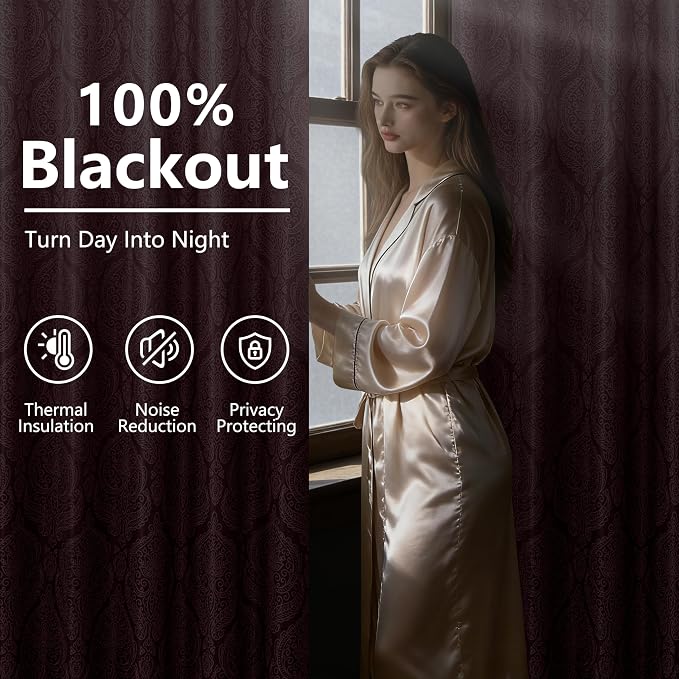 DWCN 100% Blackout Curtains for Bedroom - Image 4