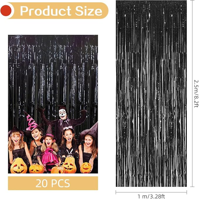 20 Pack Black Foil Curtains - Image 3