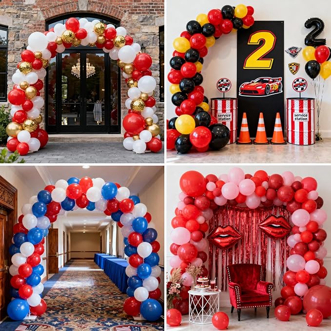 Patimate Red Balloons 100 Pack 12 Inch Matte Red Latex Party Balloons | - Image 5