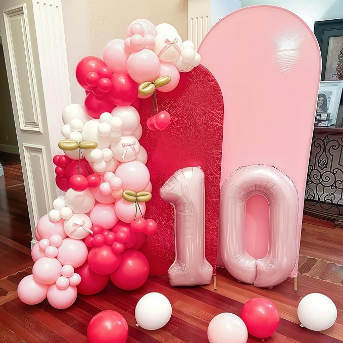 Big Number 21 Balloons, Dusty Light Blush Pink Foil 21 Balloon Numbers 40 Inch - Image 6