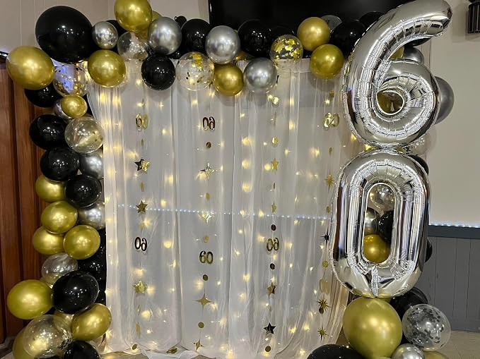 Silver Number 60 Balloon 40 Inch - Image 2