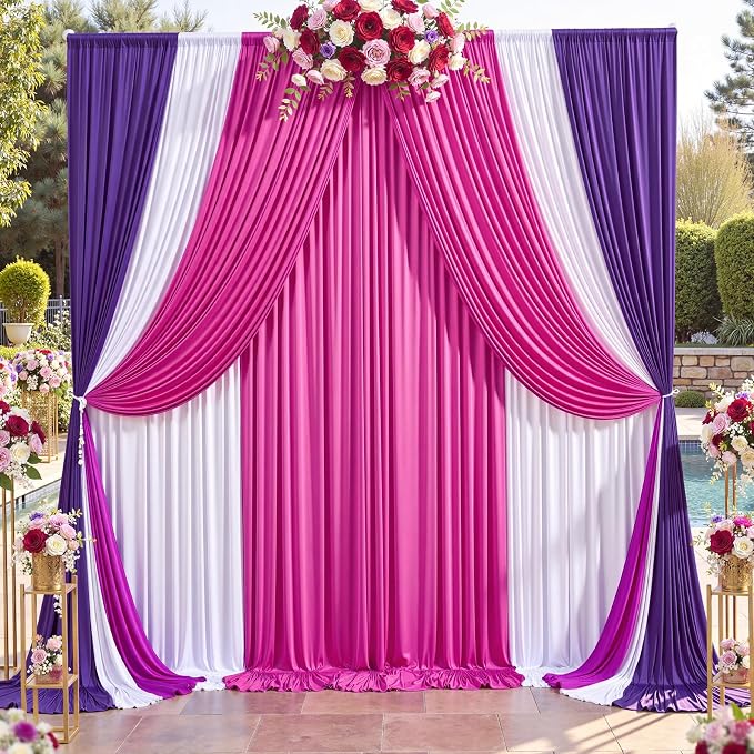 20ft×12ft Deep Purple Backdrop Curtains - Image 7