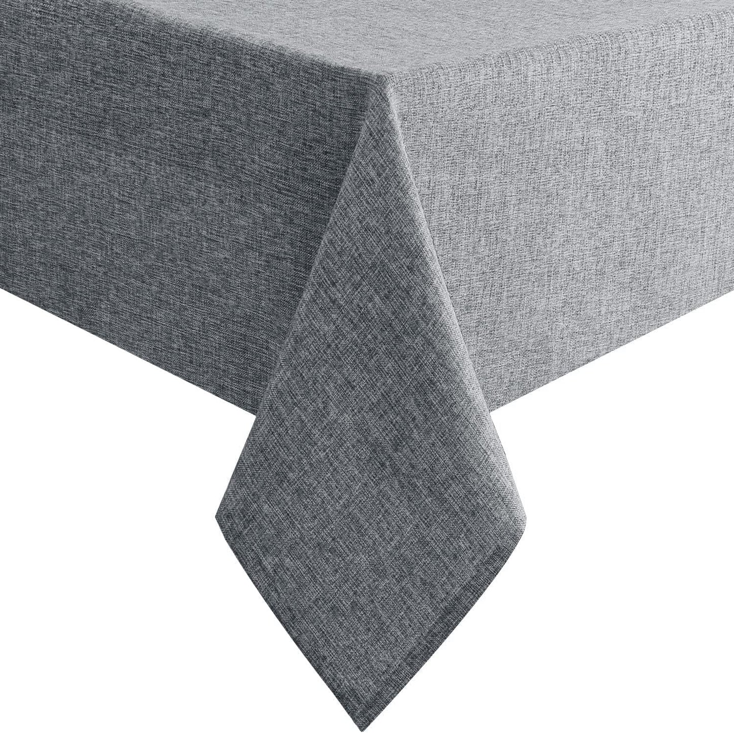 Hiasan Faux Linen Rectangle Tablecloth - Wrinkle and Stain Resistant Washable Table Cloth for Kitchen Dining Room Holiday Table Cover for Party Dinner, Grey, 30 x 60 Inch
