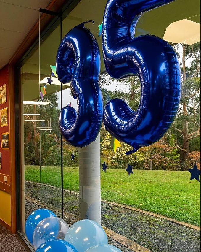 NightBlue Number 2 Balloon 40 Inch, 2nd Birthday Decorations Men Women | Foil - Image 3