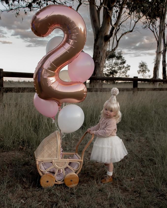 40 In Rose Gold Number 9 Balloon, 9th Birthday Party Decorations - Image 2