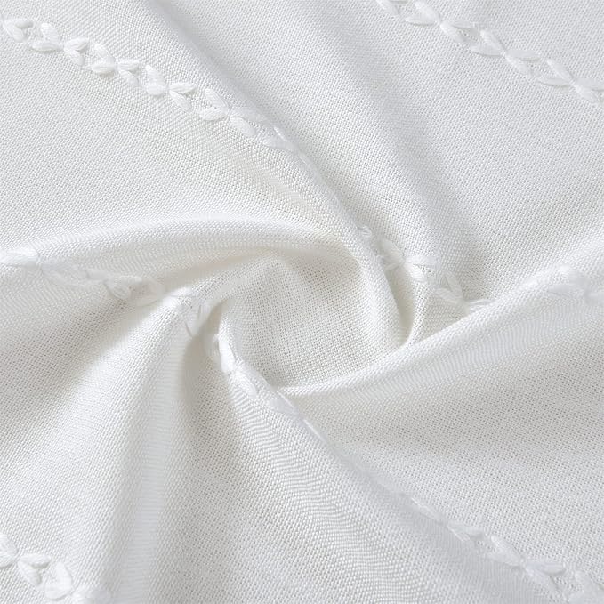 RoomTalks White Boho Kitchen Valances - Image 7
