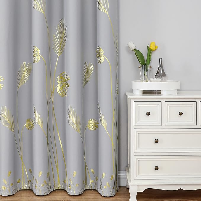 Light Grey Blackout Curtains for Bedroom, Thermal Insulated Window Grommet - Image 2