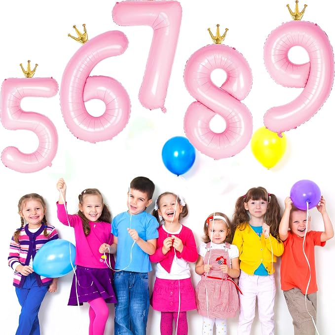 Giant Light Pink Number 7 Balloon - Image 4
