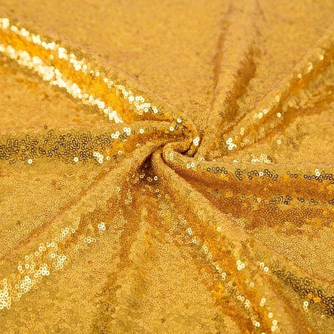JYFLZQ Gold Sequin Backdrop Curtains 2ft x 8ft 2 Panel Glitter Photo Booth - Image 5