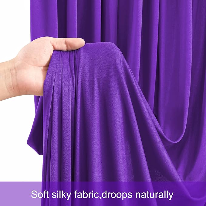 4 Panels Purple Backdrop Curtains - Image 7