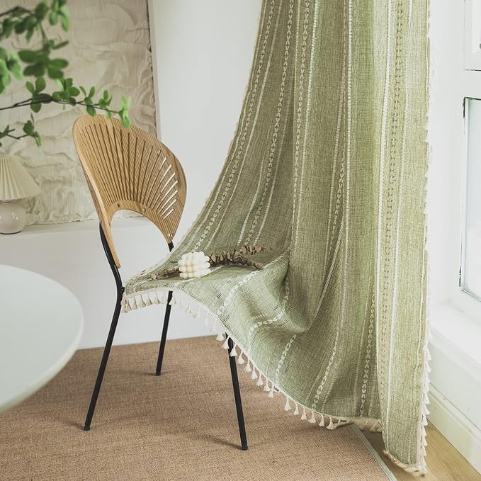 Sutuo Home Boho Curtain for Bedroom Living Room Nursery, Semi-Blackout French by SutuoHome