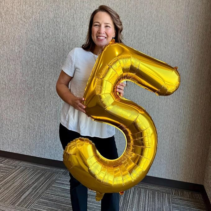 40 Inch Gold Number 4 Balloon Birthday Party Decorations - Image 9