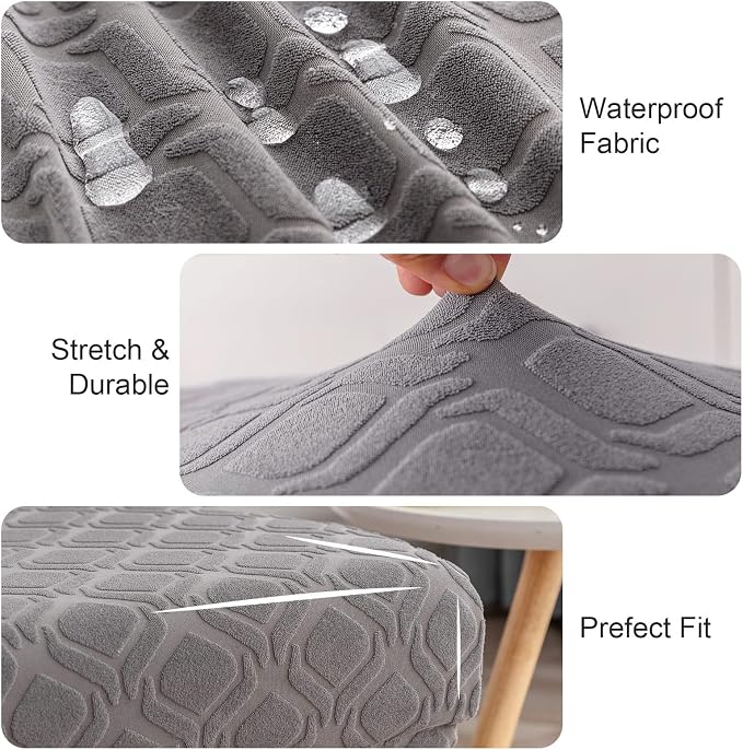 Waterproof Dining Room Chair Covers Set of 6 Slipcovers - Image 3