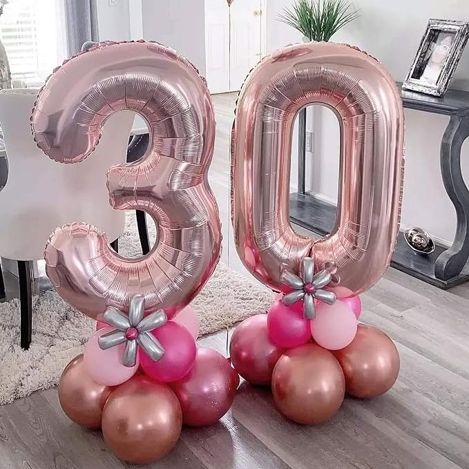 40 Inch Rose Gold 35 Balloons Giant Number 35 Balloons Rose Gold 35 Birthday - Image 4