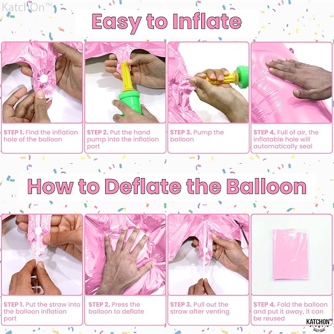 KatchOn Pink Number 2 Balloon 40 Inch 2nd Birthday Decorations - Image 5