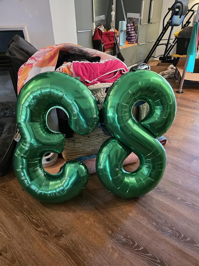 40 Inch Green Number 4 Balloon Birthday Party Decorations - Image 9