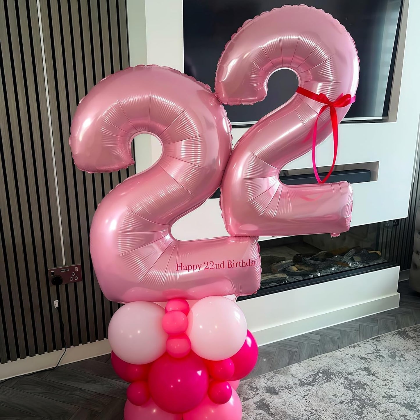 Pastel Pink 7 Balloon, Light Pink 6 Balloons Number,40 Inch Helium Foil Mylar Number 7 Balloon for Birthday Party