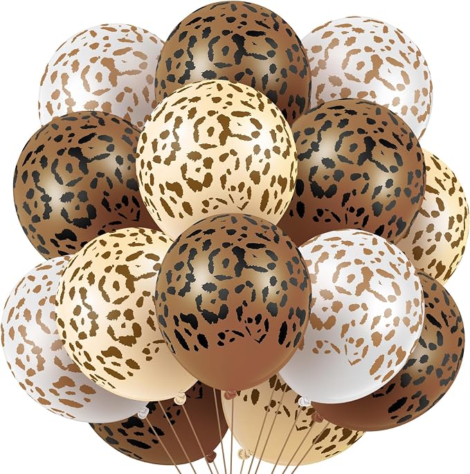 Gejoy 36 Pcs Cheetah Balloons Leopard Print Balloons 12 Inch Spots Latex by Unknown