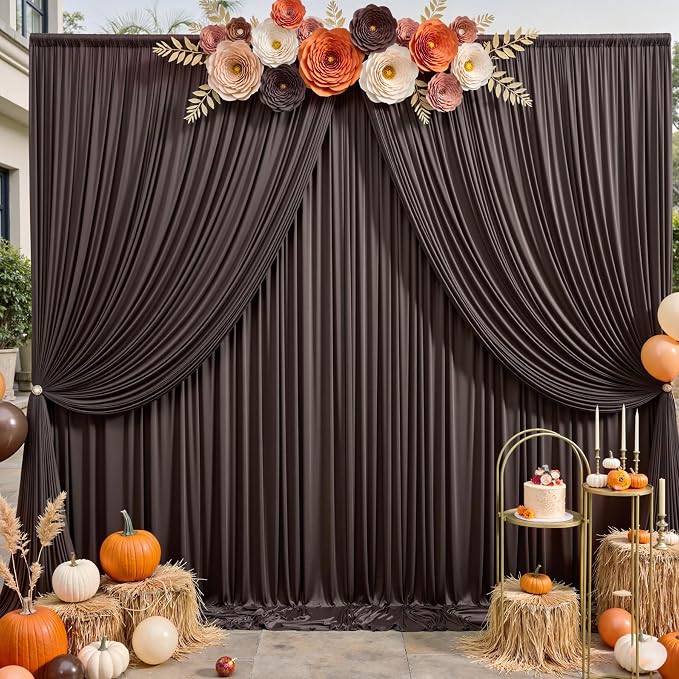10ft×12ft Brown Backdrop Curtains - Image 6