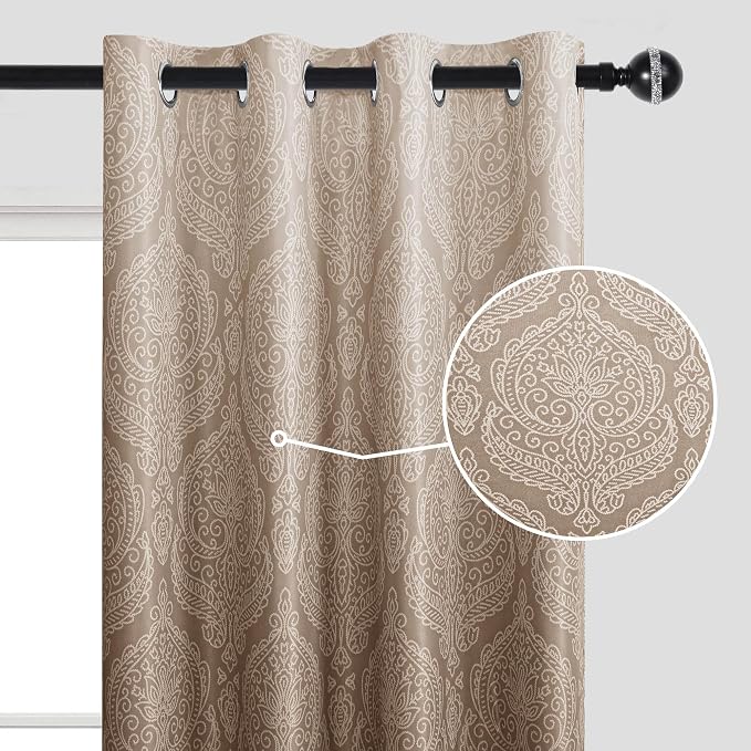 DWCN Brown Blackout Curtains for Bedroom 84 Inch Long - Image 2