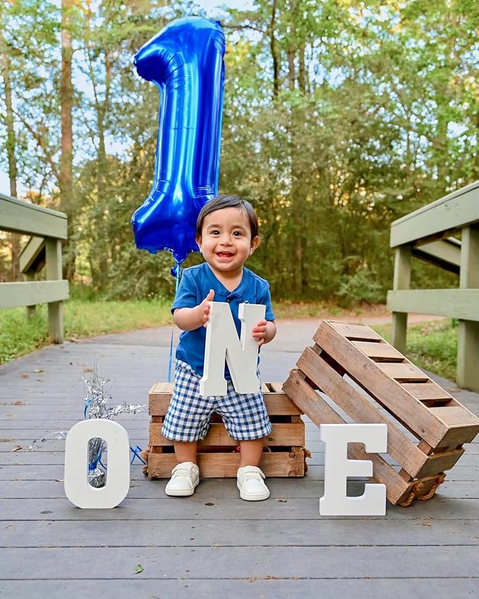 Number Balloons Navy Blue Number 6 - Image 3