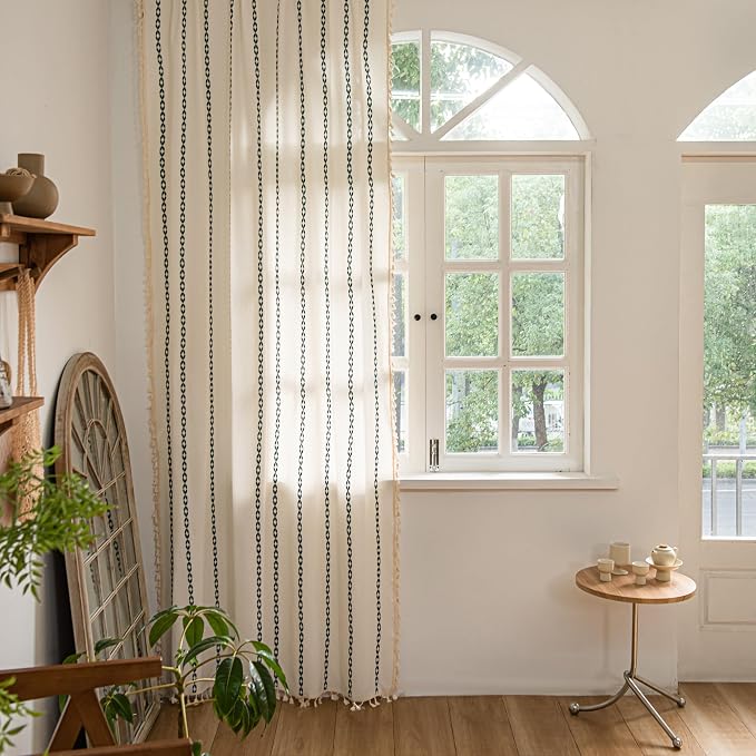 Sutuo Home Boho Curtains 108 Inches Long, Bohemian Drape - Image 3