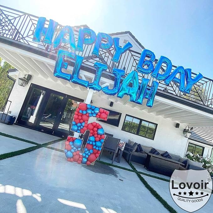 Lovoir 40 Inch Large Blue Letter G Balloons Big Size Jumbo Mylar Foil Helium - Image 5