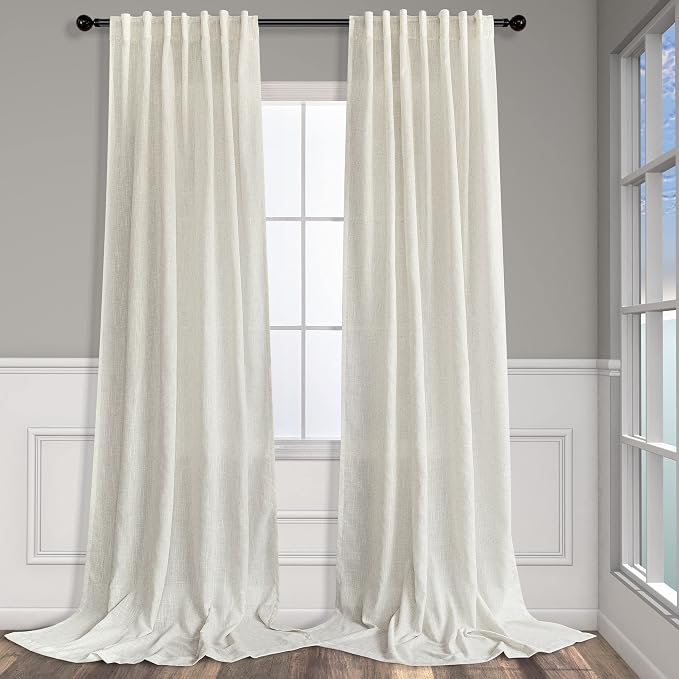 Pitalk 60 Inch Wide Curtains for Living Room 2 Panels Back Tab Pocket Drape by Pitalk