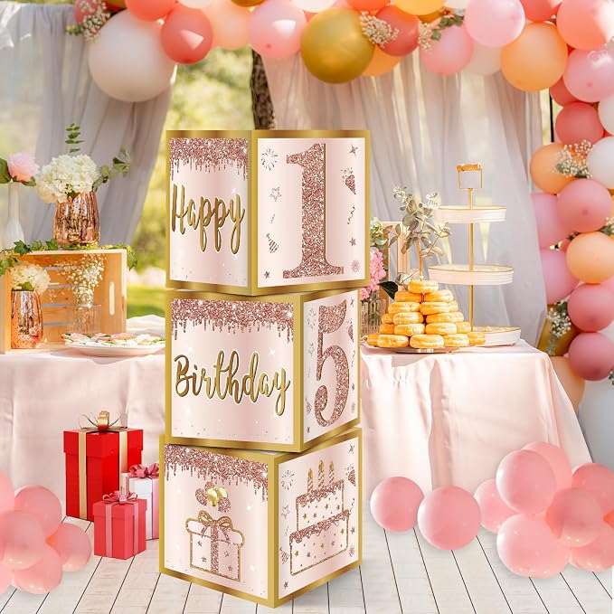 Guiruiy 3Pcs 15th Birthday Decorations Balloon Gift Boxes - Image 5