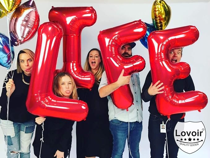 Lovoir 40 Inch Large Red Letter G Balloons Big Size Jumbo Mylar Foil Helium - Image 6