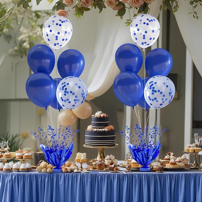Royal Blue Balloon Table Centerpiece Kit, 2 Set Blue Balloon Stands - Image 6
