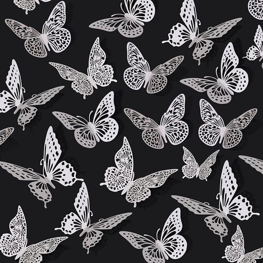 SAOROPEB 3D Butterfly Wall Decor 48 Pcs Pearl White Butterfly Decorations | 4 by SAOROPEB