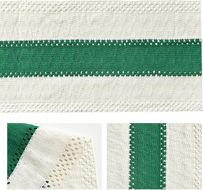 Artoid Mode Emerald Green Farmhouse Rustic Table Runner 12x60 Inch | Seasonal - Image 6