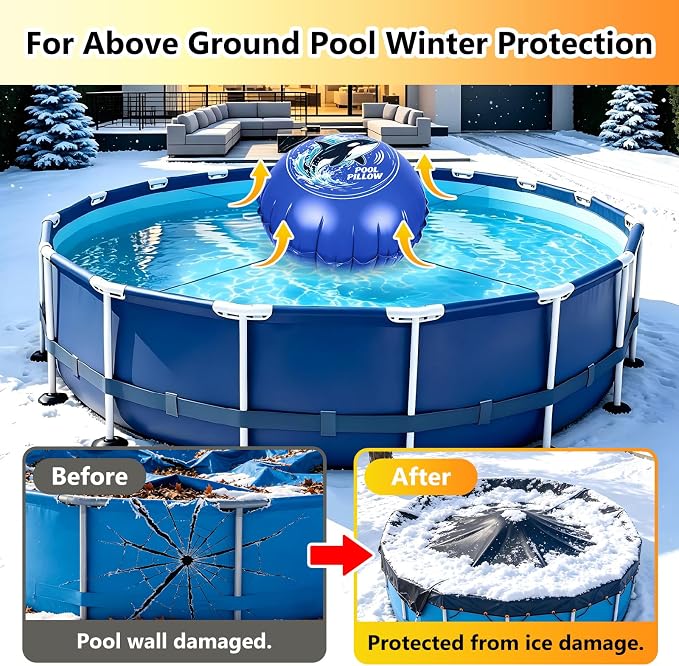 5x5FT Winter Pool Pillows for Above Ground Pools Closing Reusable | Winterizing - Image 4