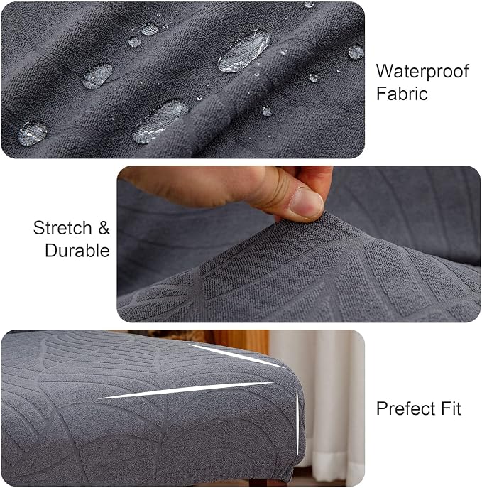 Waterproof Dining Chair Covers Set of 4 Parsons Chair Slipcovers | Double - Image 3