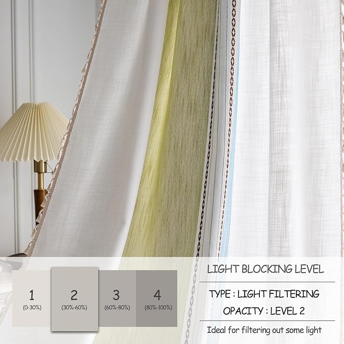 Sutuo Home Boho Curtains 108 inches - Image 6