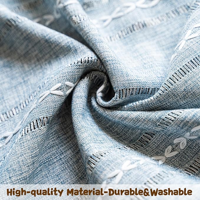 Sutuo Home Blue Boho Curtains 120 inches Long - Image 6