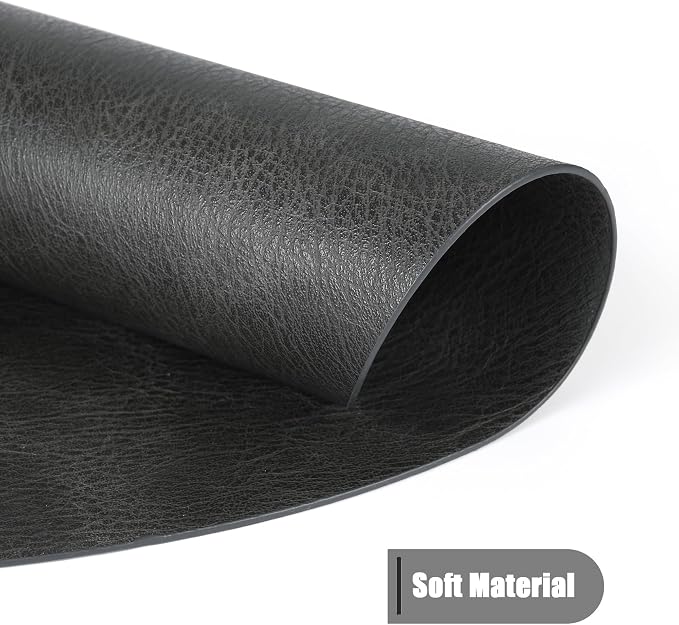 UnivoColors Placemats Round Faux Leather Placemats Set of 8-Waterproof-Wipe - Image 2