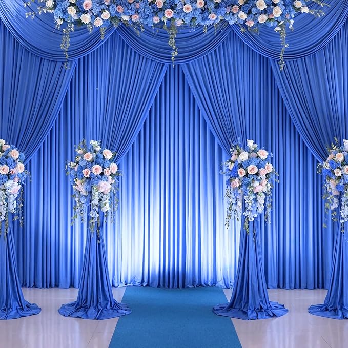 10x12 Royal Blue Backdrop Curtains - Image 9