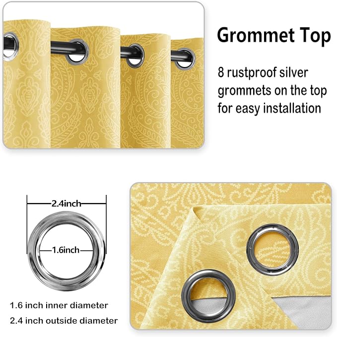 DWCN Fall Ombre Blackout Curtains - Image 5